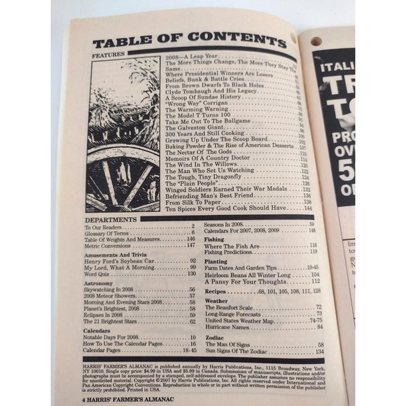 Harris Farmers Almanac 2008 Gardening Zodiac Predictions Fishing Folklore - Picture 3 of 7